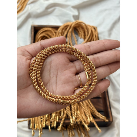Handmade Impon Thalli Chain 24 Inch | Gold-Plated