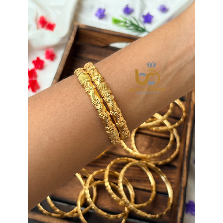 Classic Textured Carving - one gram model Bangles