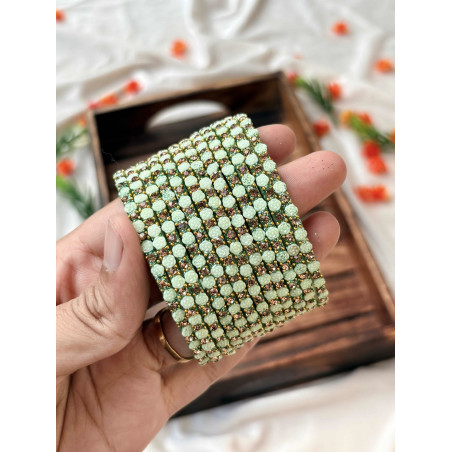Rose bangle - pista green