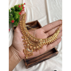 Gold Model Forming Heart Necklace