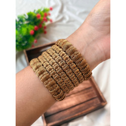 Divine Lotus Matte Bangle