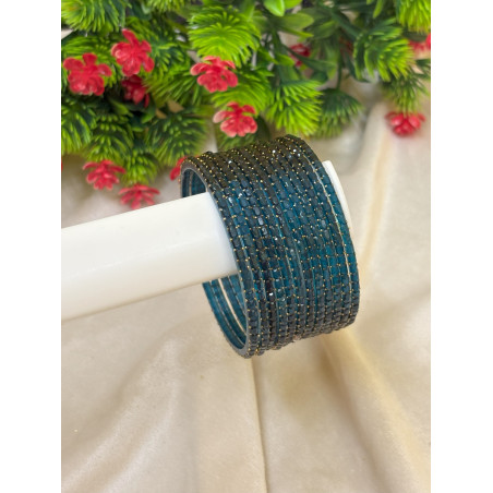 Cube cut Glass bangles