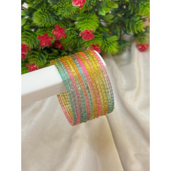 Cube cut Glass bangles