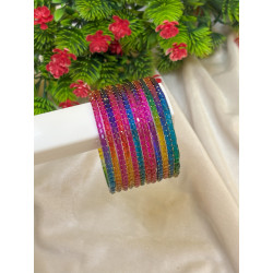 Cube cut Glass bangles