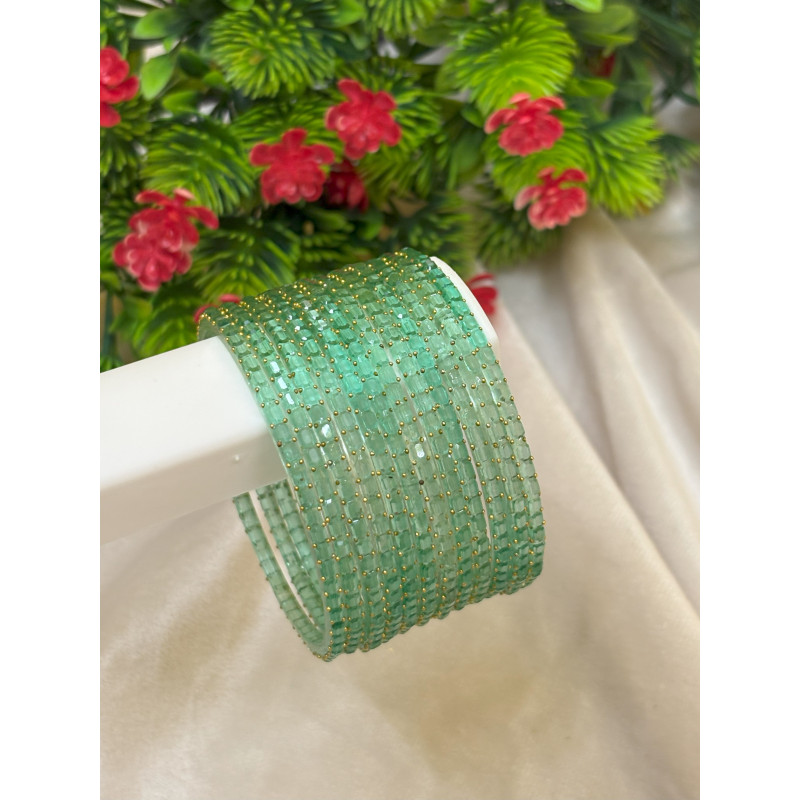 Cube cut Glass bangles