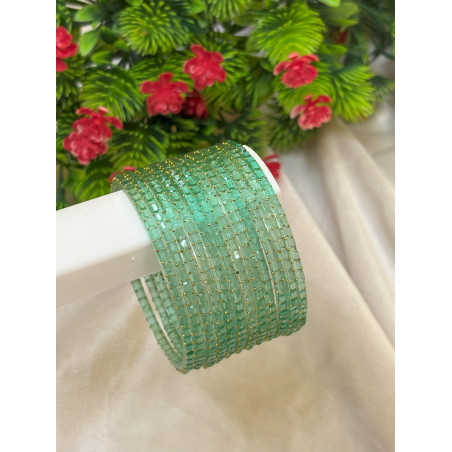 Cube cut Glass bangles