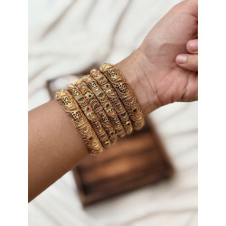 6 piece matte finish bangles